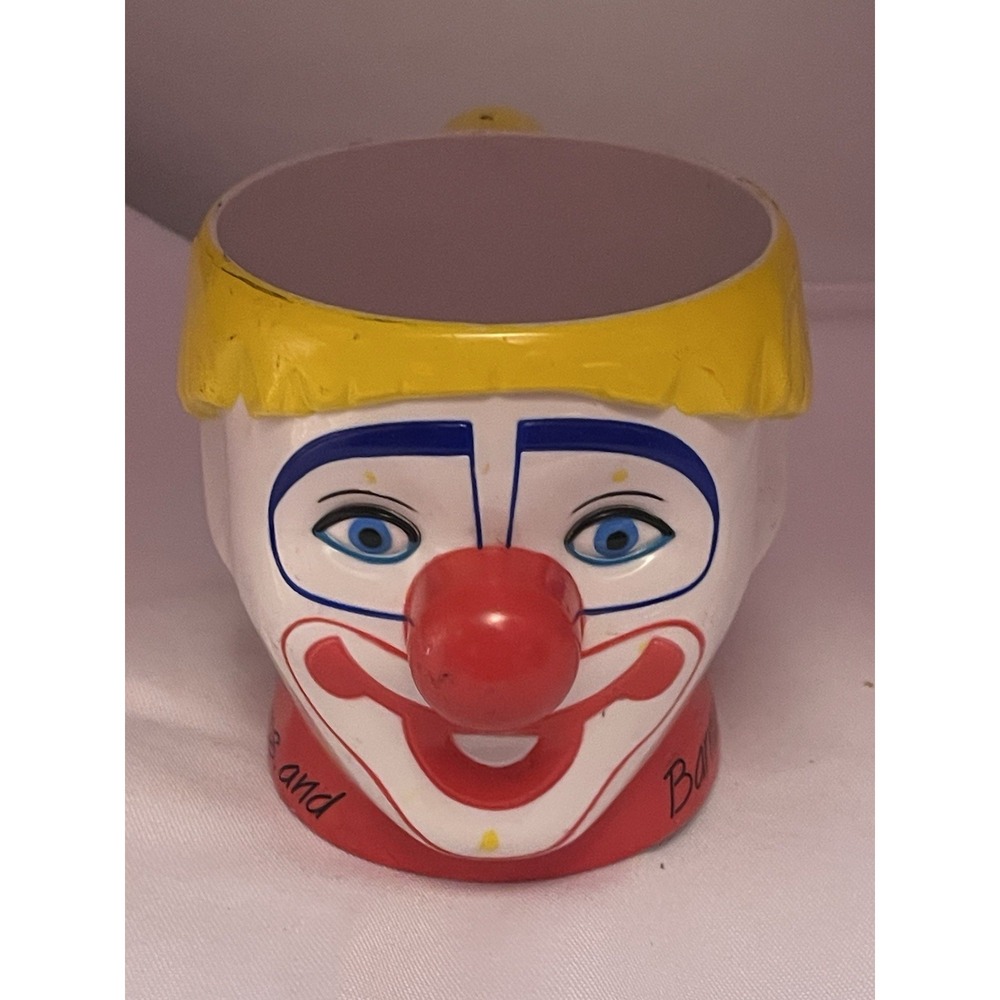 Vintage Ringling Brothers Barnum & Bailey Circus Clown Mug Souvenir 1980s Rare